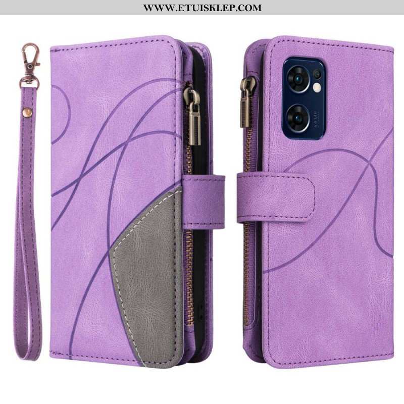 Etui Folio do Oppo Find X5 Lite Wielofunkcyjny Dwukolorowy